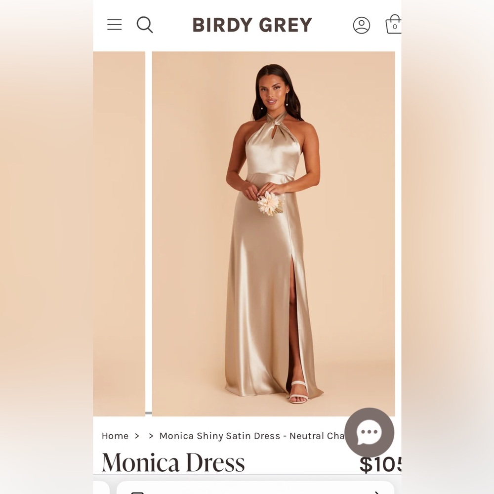 Birdy Grey Cream Halter Maxi Gown with Slit